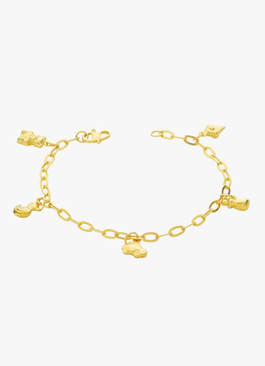 916 Gold Kids Five Treasures Bracelets