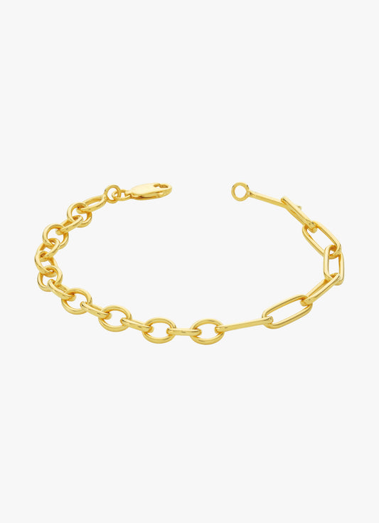 916 Gold Oval Link Bracelet