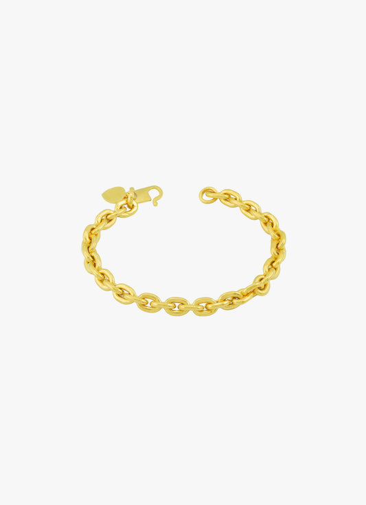 916 Gold Thick Link Bracelet