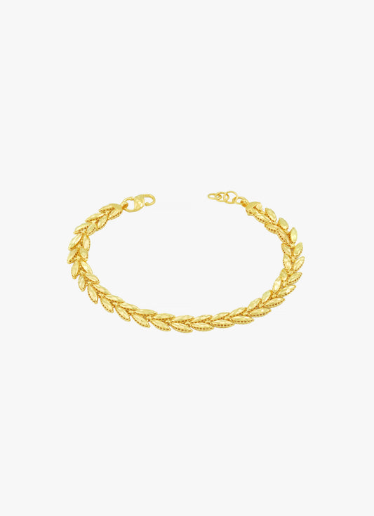 916 Gold Laurel Leaf Bracelet