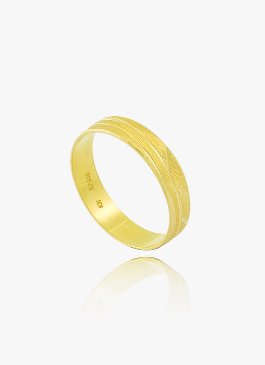 916 Gold Wedding Band Ring