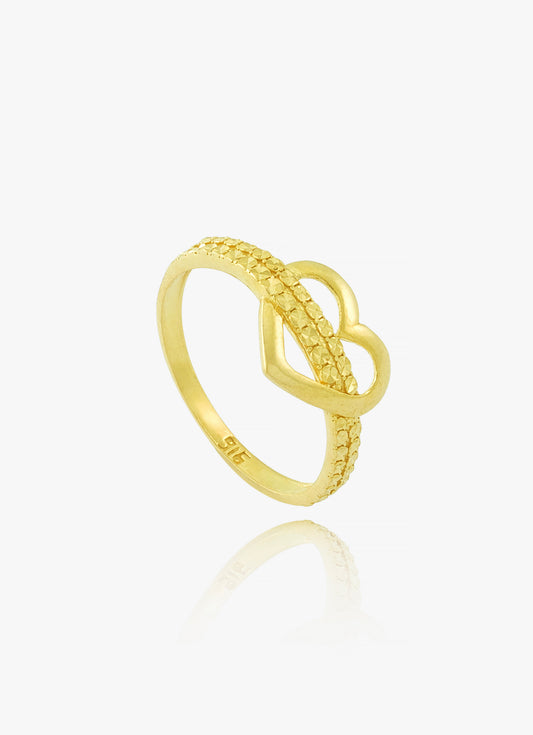 916 Gold Sweetheart Glow Ring