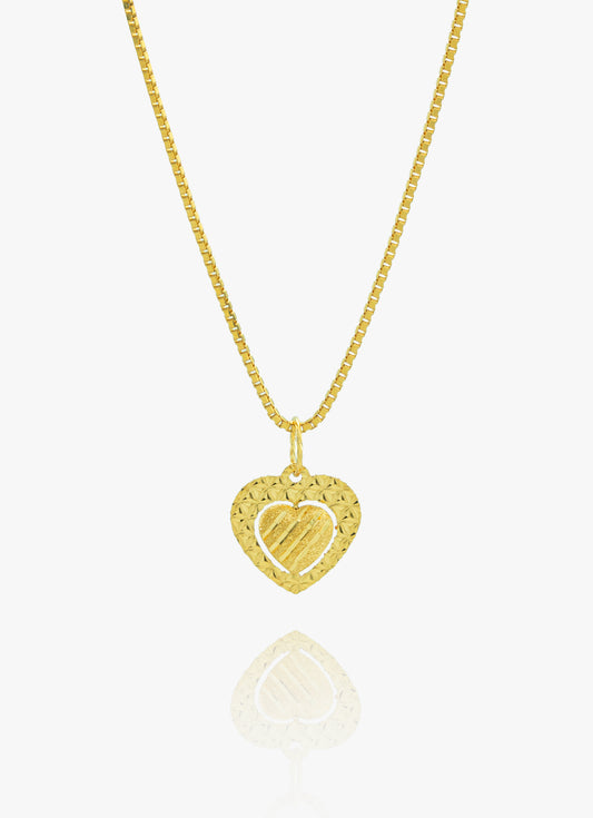 916 Gold Spinning Heart Pedant