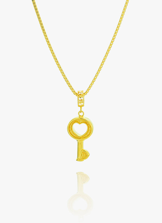 916 gold Love Key Pendant