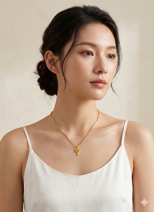 916 gold Love Key Pendant