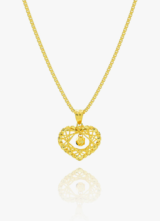 916 Gold Dancing Love Pendant