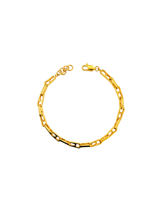 916 gold industrial link bracelet