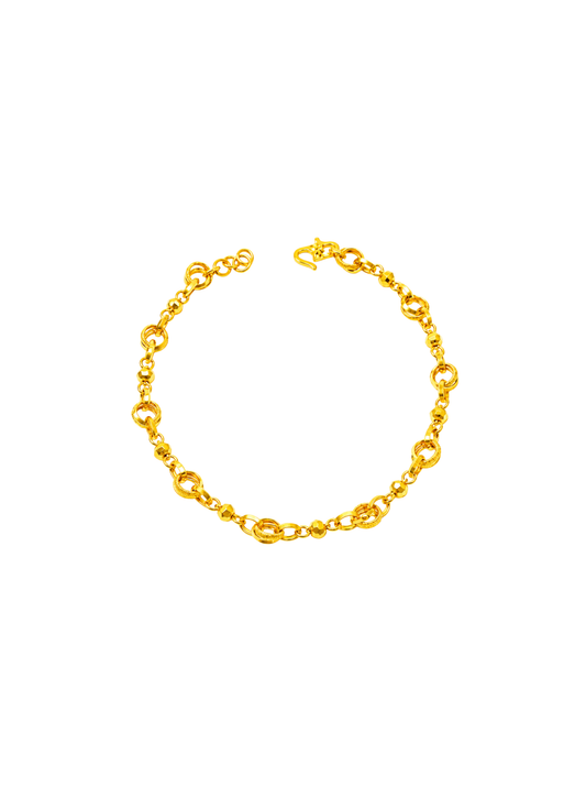 916 Gold Multi-ring Loops Bracelet