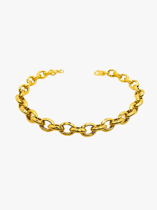 916 Gold Anchor Chain Bracelet