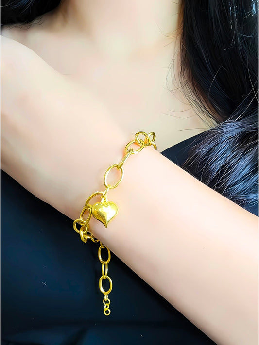 916 Gold Love Chain Bracelet