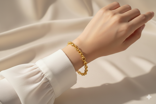 916 Gold Blinky Wan Zi Bracelet