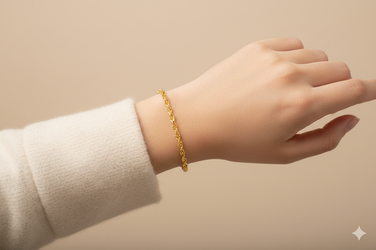 916 Gold Braid Bracelet