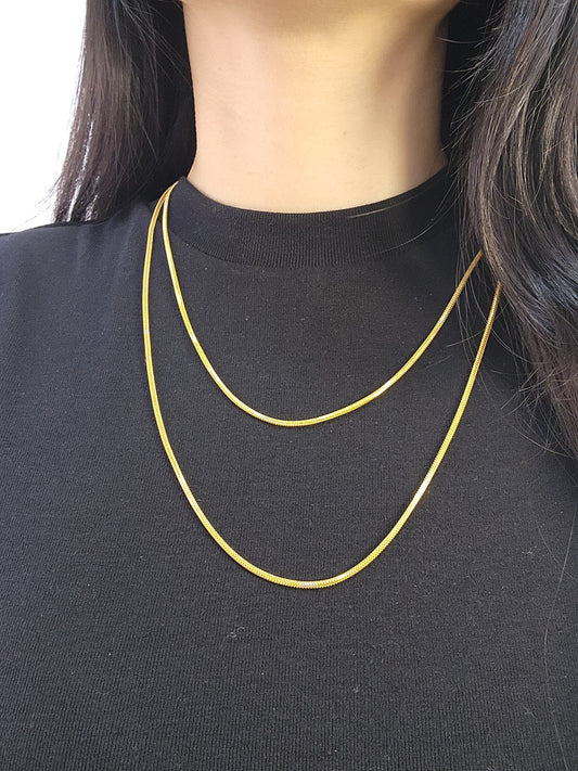 916 Gold Solid Dragon bone Chain