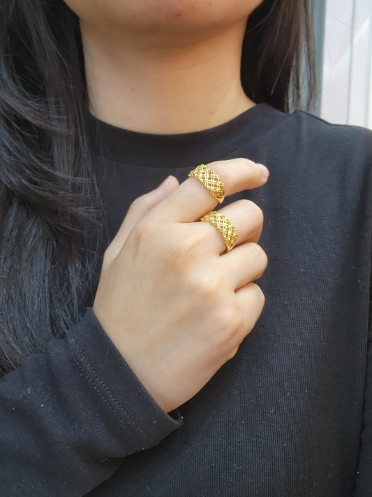 916 Gold Lattice Ring