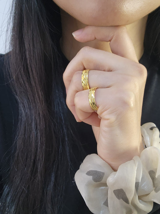 916 Gold Wedding Band Ring