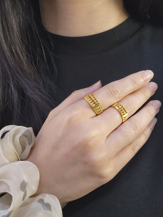 916 Gold Abacus Ring