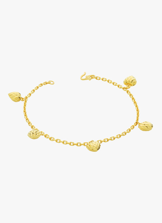 916 Gold Miniature Gold Love Dangling Bracelet