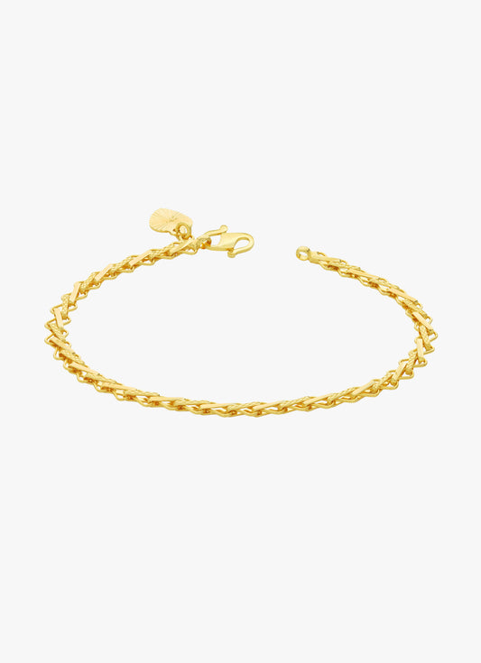 916 Gold Flat Link bracelet