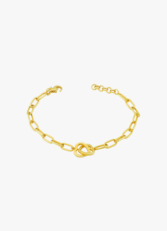 916 Gold Double Love Link Bracelet