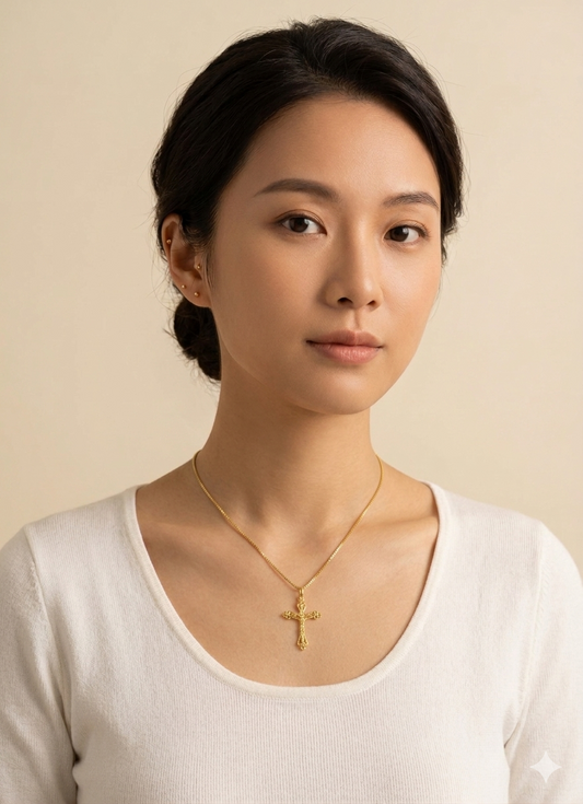 916 Gold Jesus Crucifix Pendant