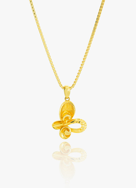 916 Gold Butterfly Pendant