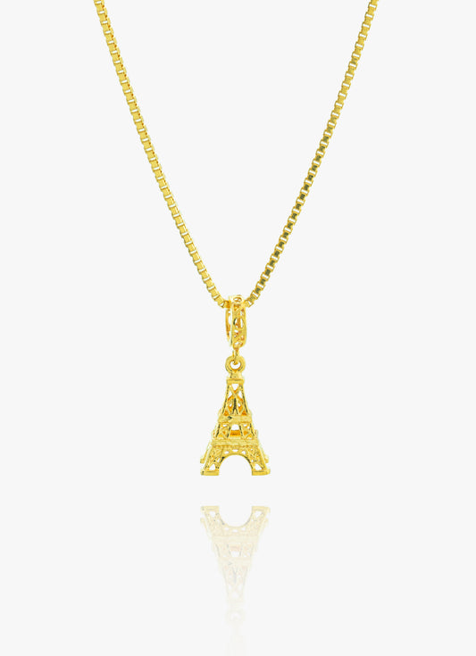 916 Gold Paris Eiffel Tower Pendant