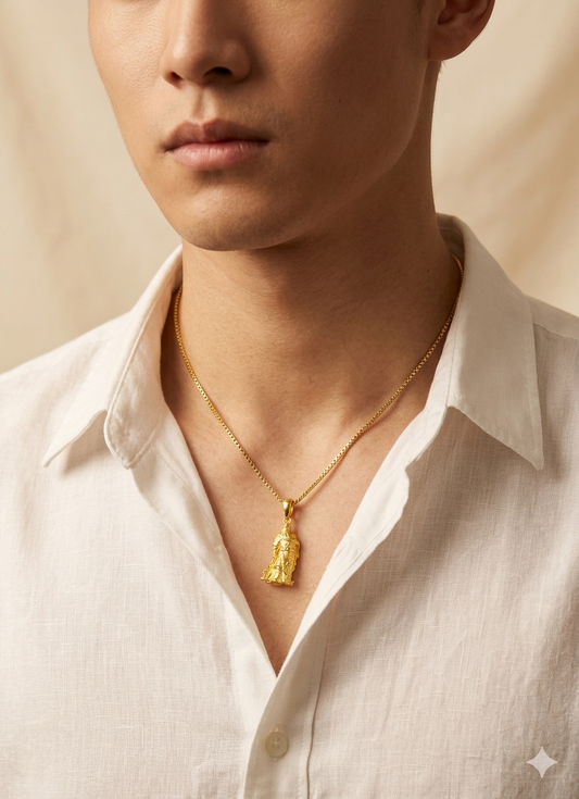 916 Gold Guan Gong Pendant