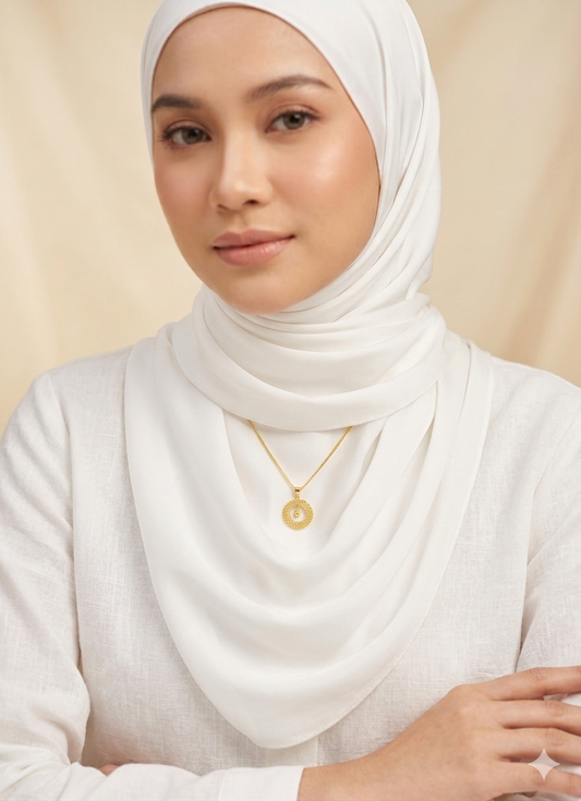 916 gold Shining Round Bell Pendant