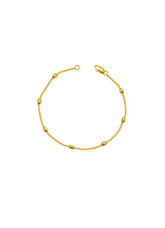916 gold Oval chain Bracelet