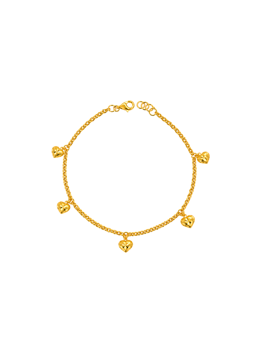 916 Gold Love sunflower bracelet