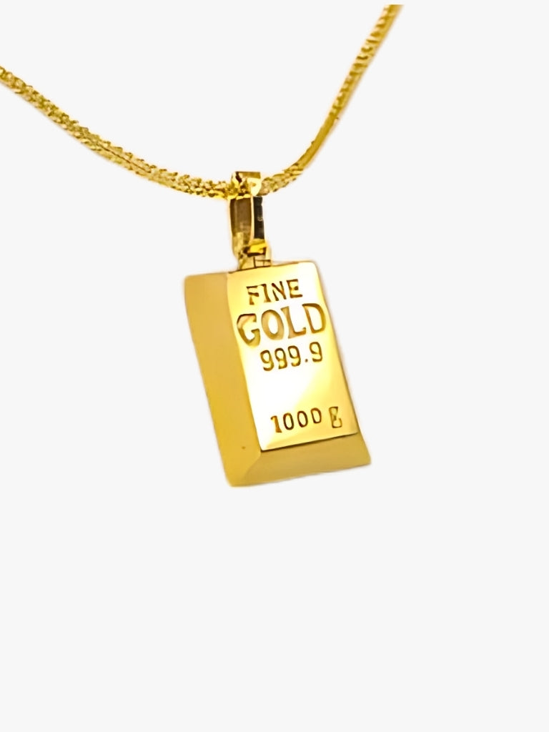 916 Gold Bar Pendant