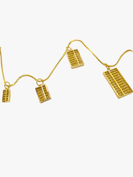 916 Gold Abacus Pendant