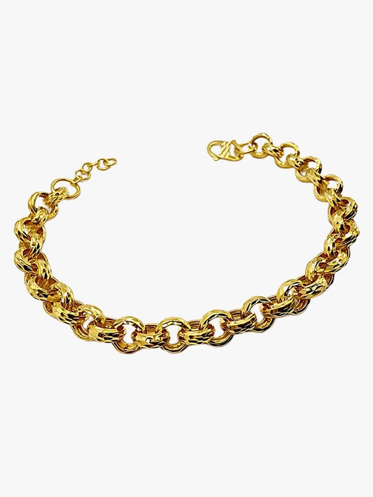 916 Gold Circle Chain Bracelet