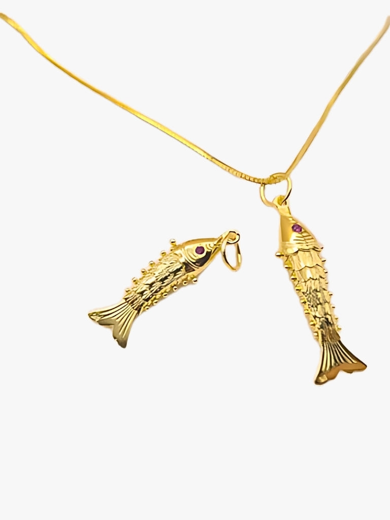 916 Gold Fish Pendant