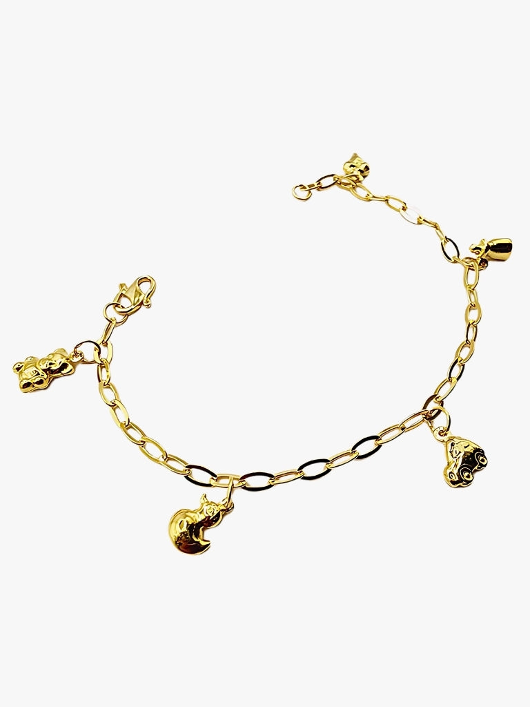 916 Gold Kids 5 Treasures Bracelets