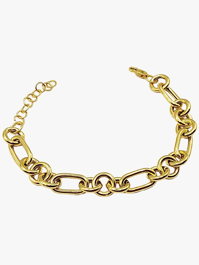 916 Gold Oval Link Bracelet