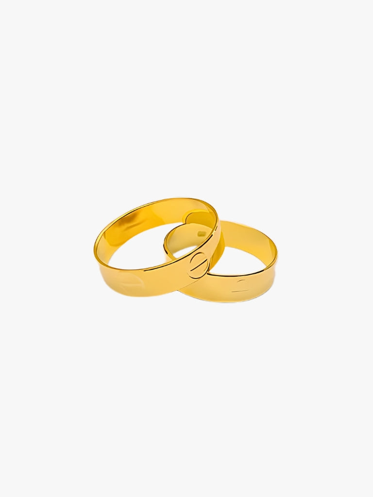 916 Gold Plain C Ring