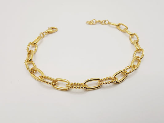 916 Gold Braid Link Bracelet