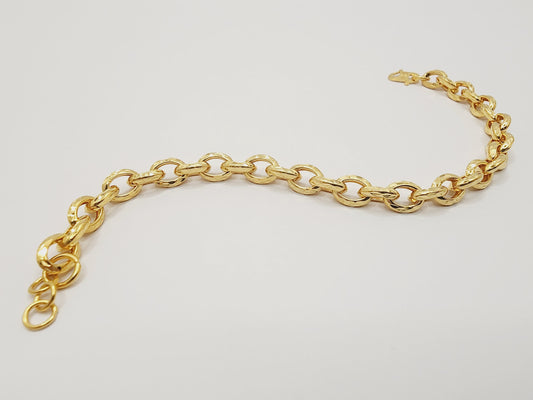 916 Gold Anchor Chain Bracelet