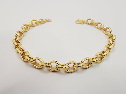 916 Gold Anchor Chain Bracelet