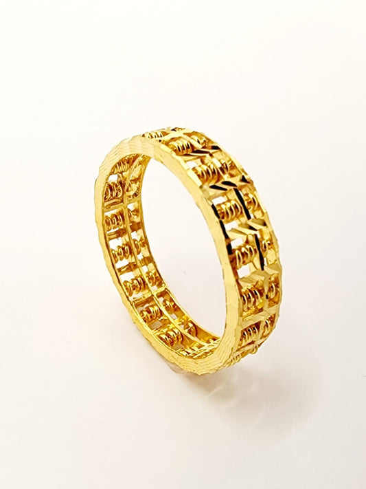 916 Gold Lite Abacus Ring