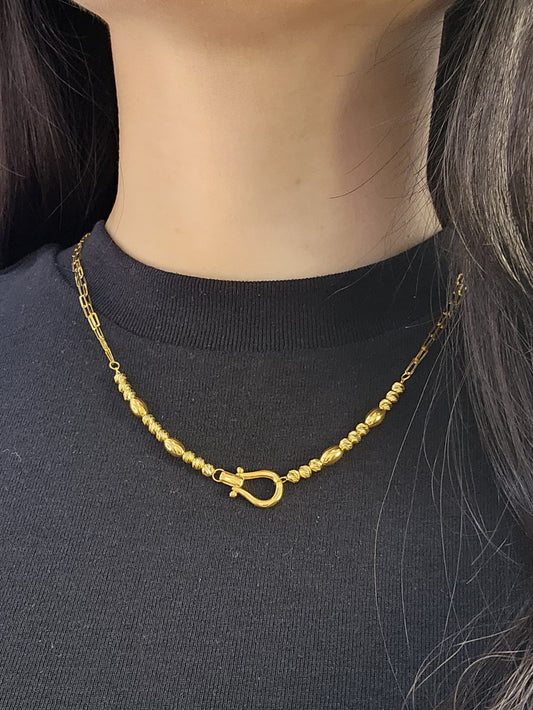 916 Gold Horseshoes Bead Chain