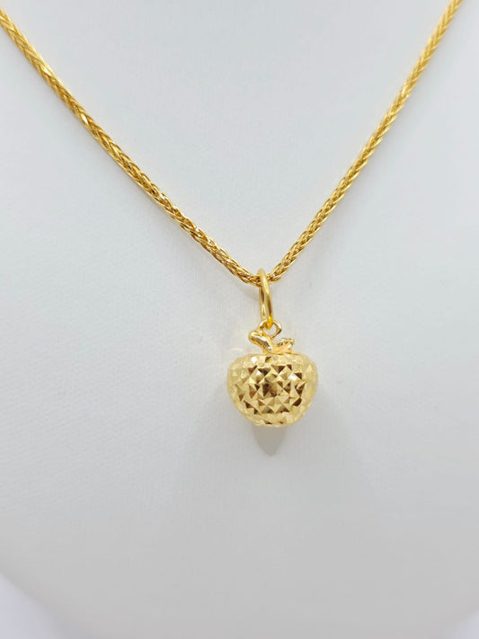 916 Gold Apple Pendant