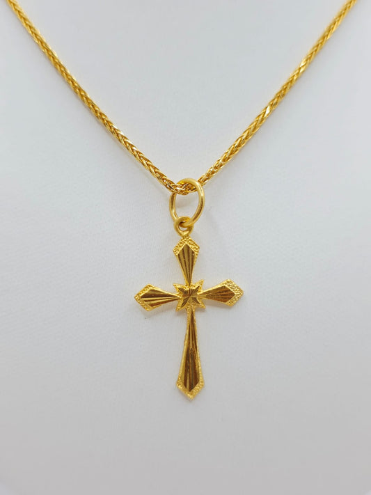 916 Gold Cross Pendant