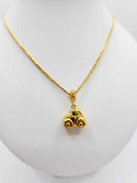 916 Gold Toy Car Pendant