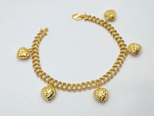 916 Gold Heart Coco Bracelet