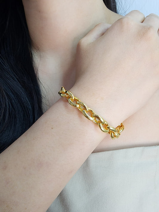 916 Gold Thick Coco Bracelet