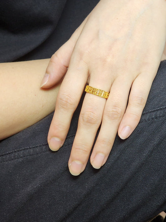 916 Gold Lite Abacus Ring