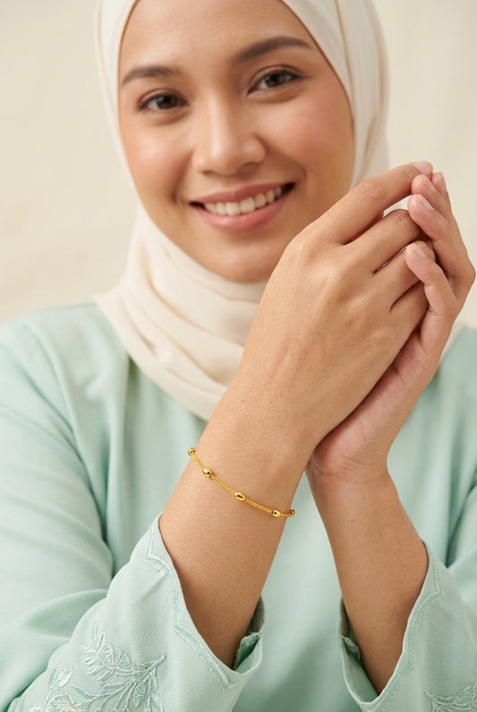 916 gold Oval chain Bracelet