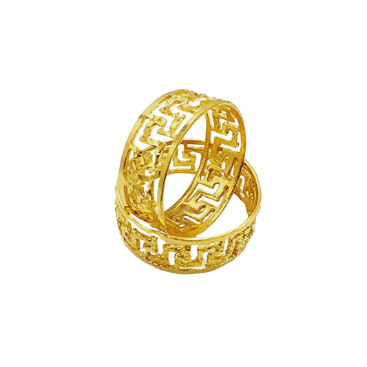 916 Gold Glossy Wan Zhi Ring